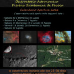 La locandina dell'osservatorio astronomico di Febbio